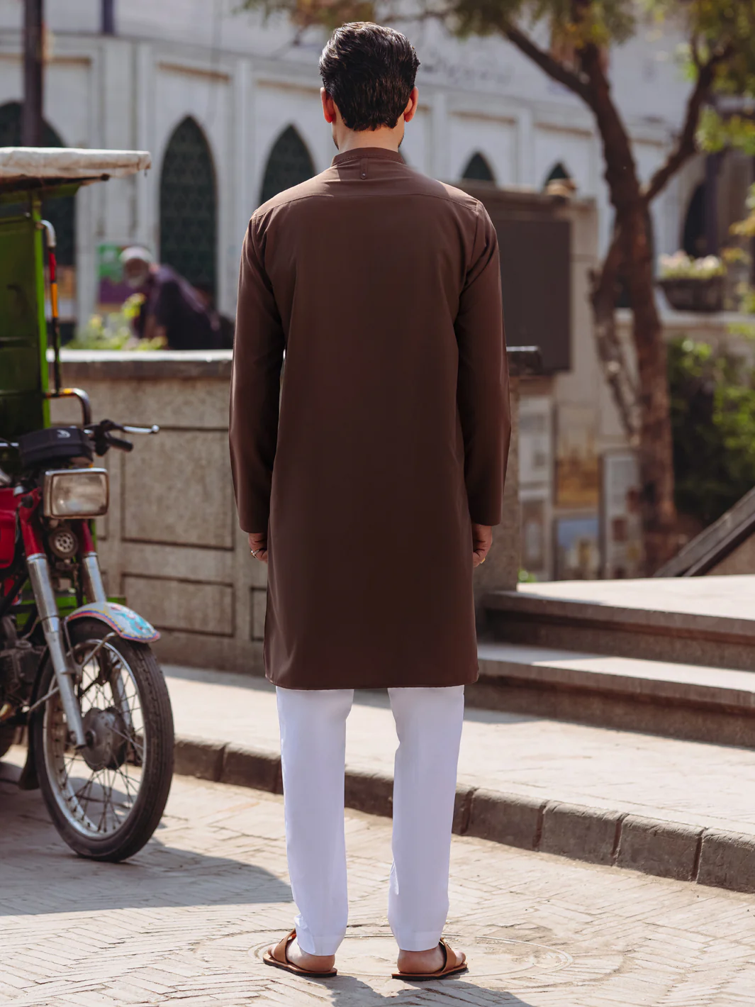 BROWN BLENDED KURTA | AL-K-1257/AM-6315B - Image 2
