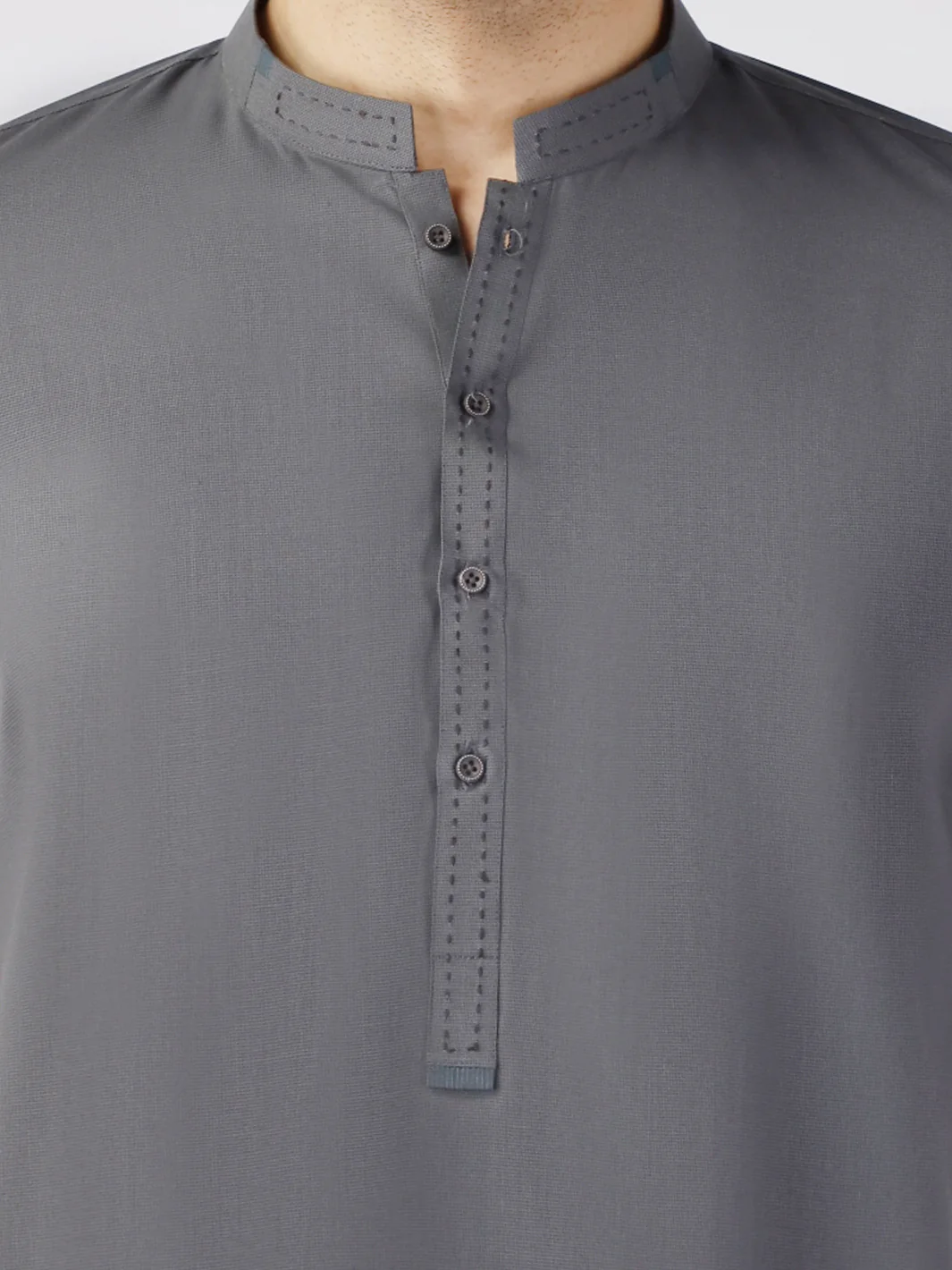 GREY BLENDED KURTA | AL-K-1258/AM-6315C - Image 3