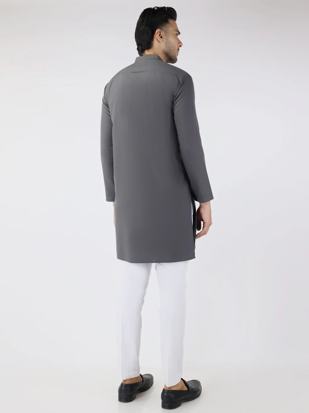 GREY BLENDED KURTA | AL-K-1258/AM-6315C - Image 4