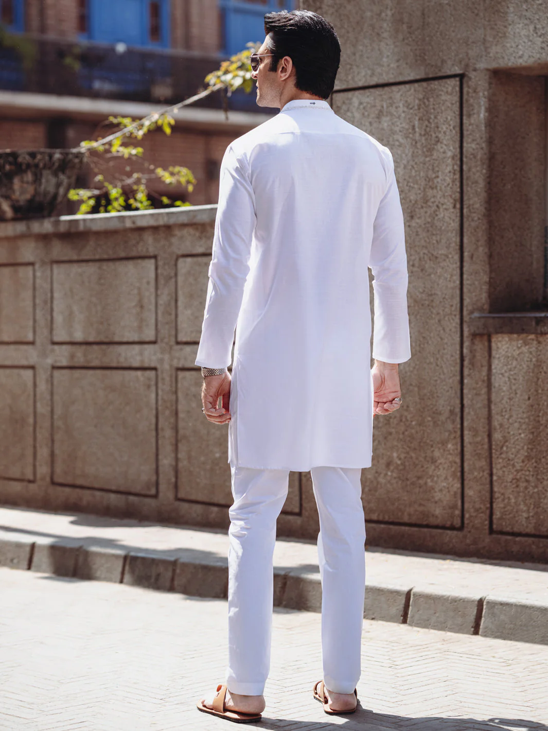 WHITE COTTON KURTA | AL-K-1264A/AM-6236A - Image 2
