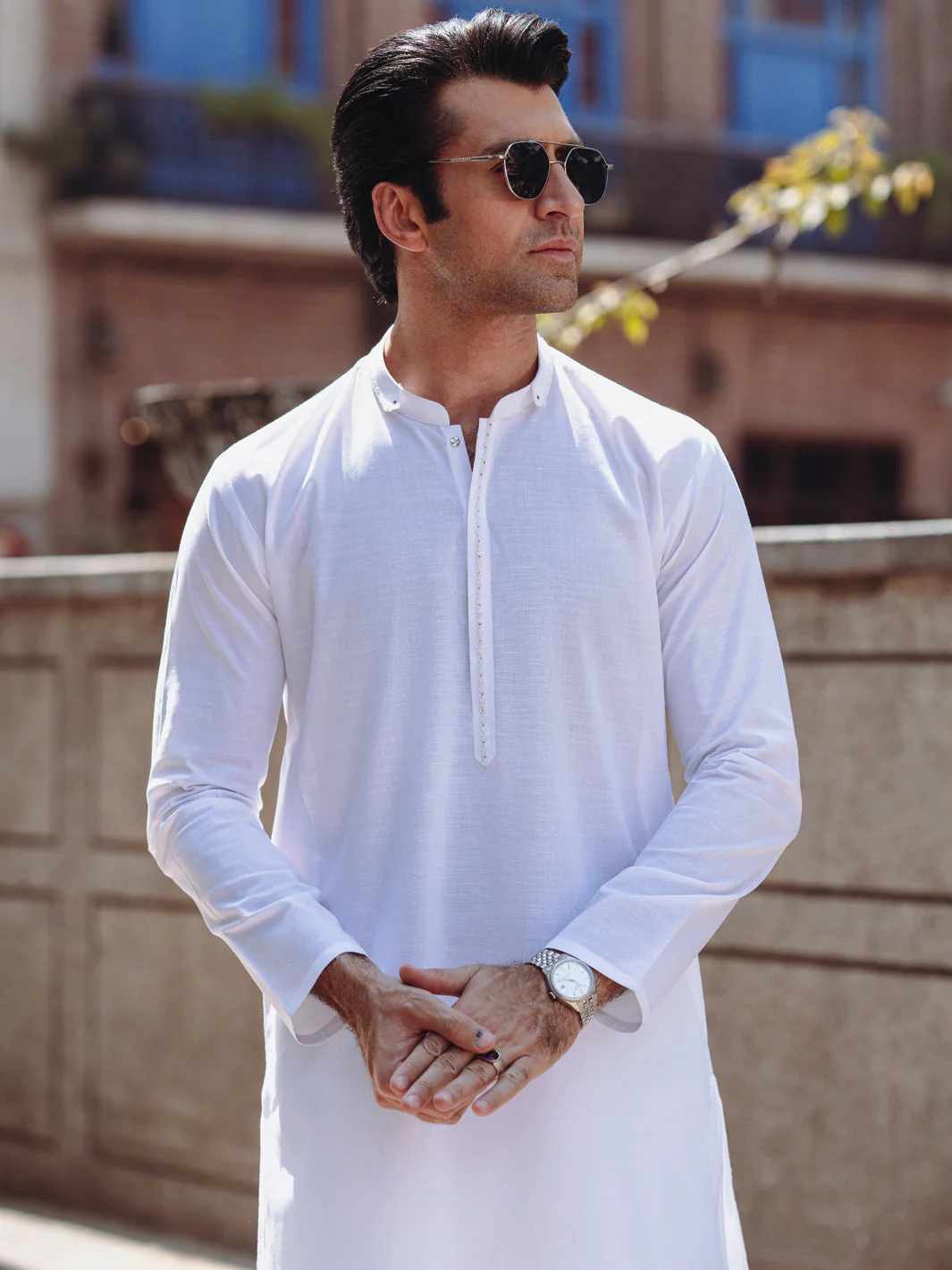 WHITE COTTON KURTA | AL-K-1264A/AM-6236A - Image 3