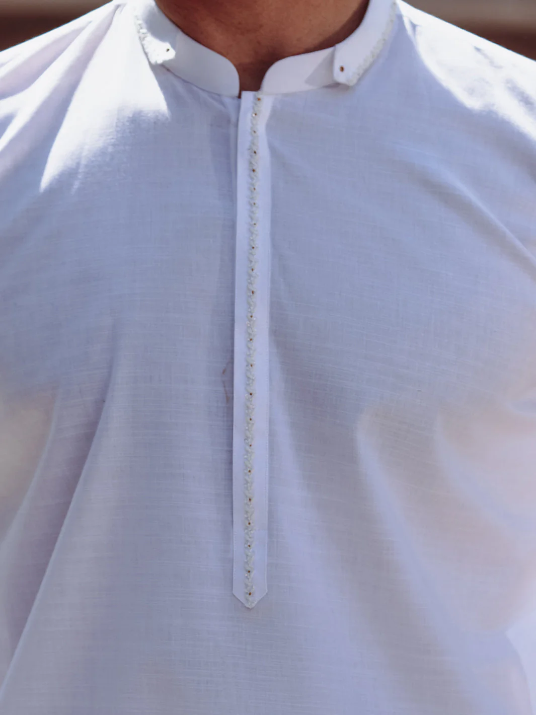 WHITE COTTON KURTA | AL-K-1264A/AM-6236A - Image 4