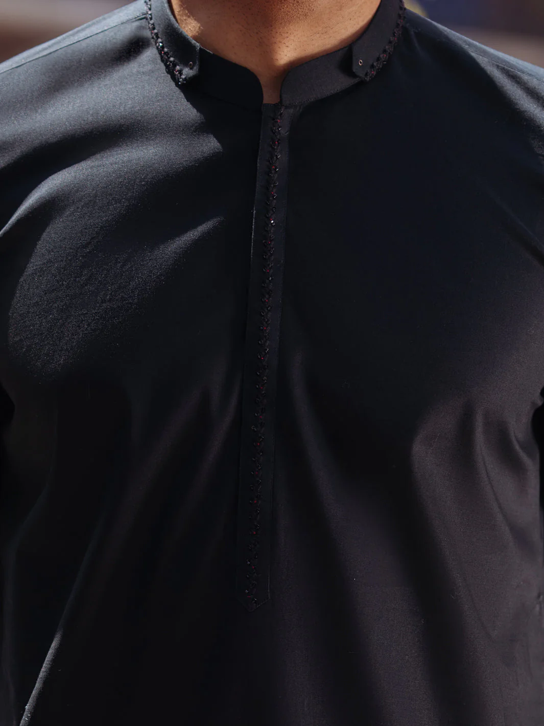BLACK COTTON KURTA | AL-K-1264B/AM-6236B - Image 5
