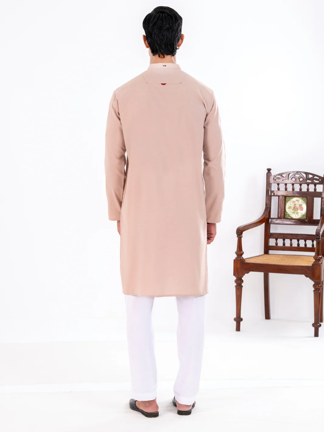 BEIGE BLENDED KURTA | AL-K-1277A/AM-6306A - Image 3