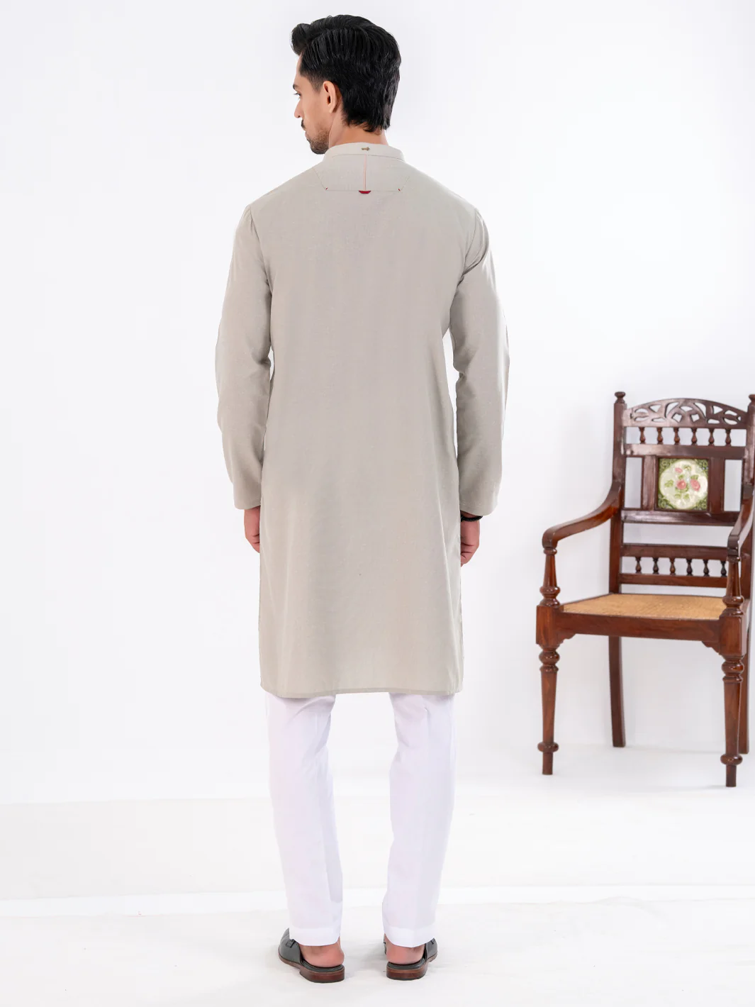 GREEN BLENDED KURTA | AL-K-1277B/AM-6306B - Image 2