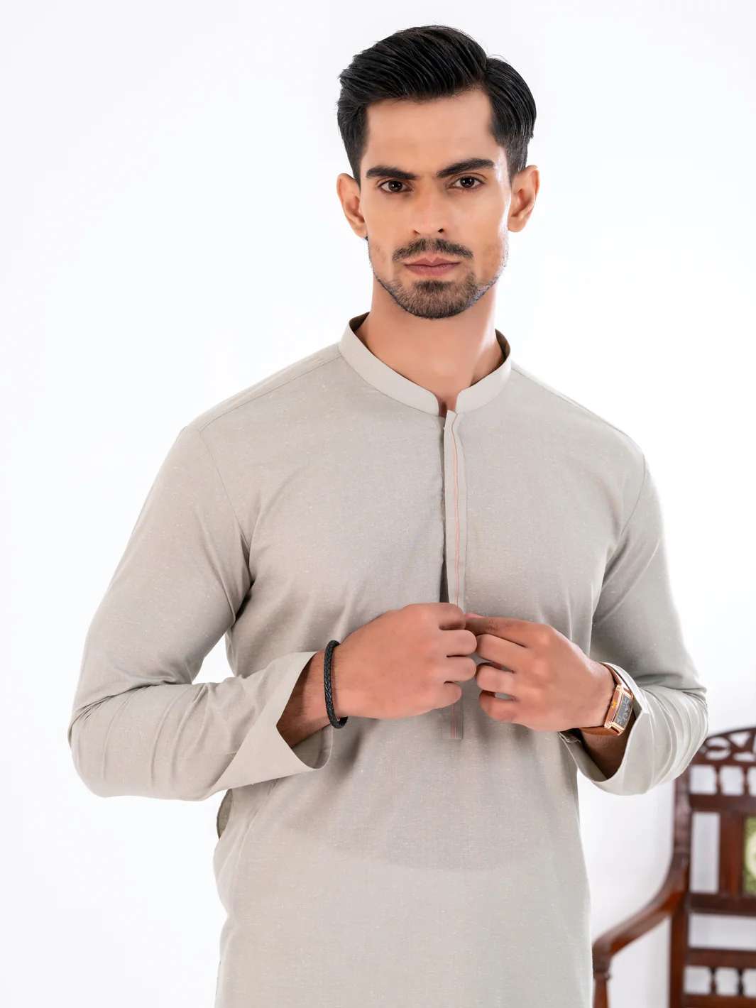 GREEN BLENDED KURTA | AL-K-1277B/AM-6306B - Image 3