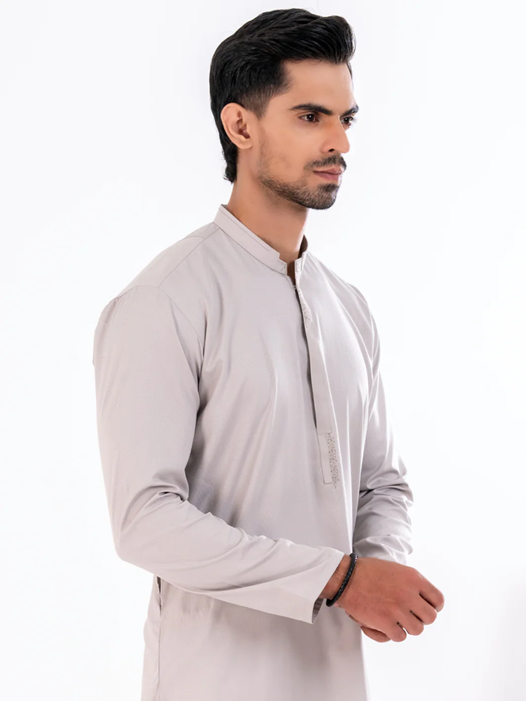 ASH GREY BLENDED KURTA | AL-K-1280/AM-6301C - Image 3