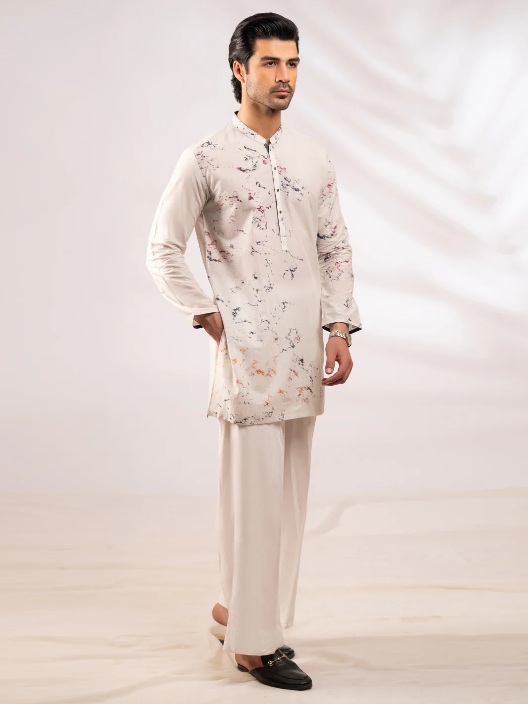 SKY BLUE COTTON KURTA | AL-K-1284/AM-6311N - Image 5