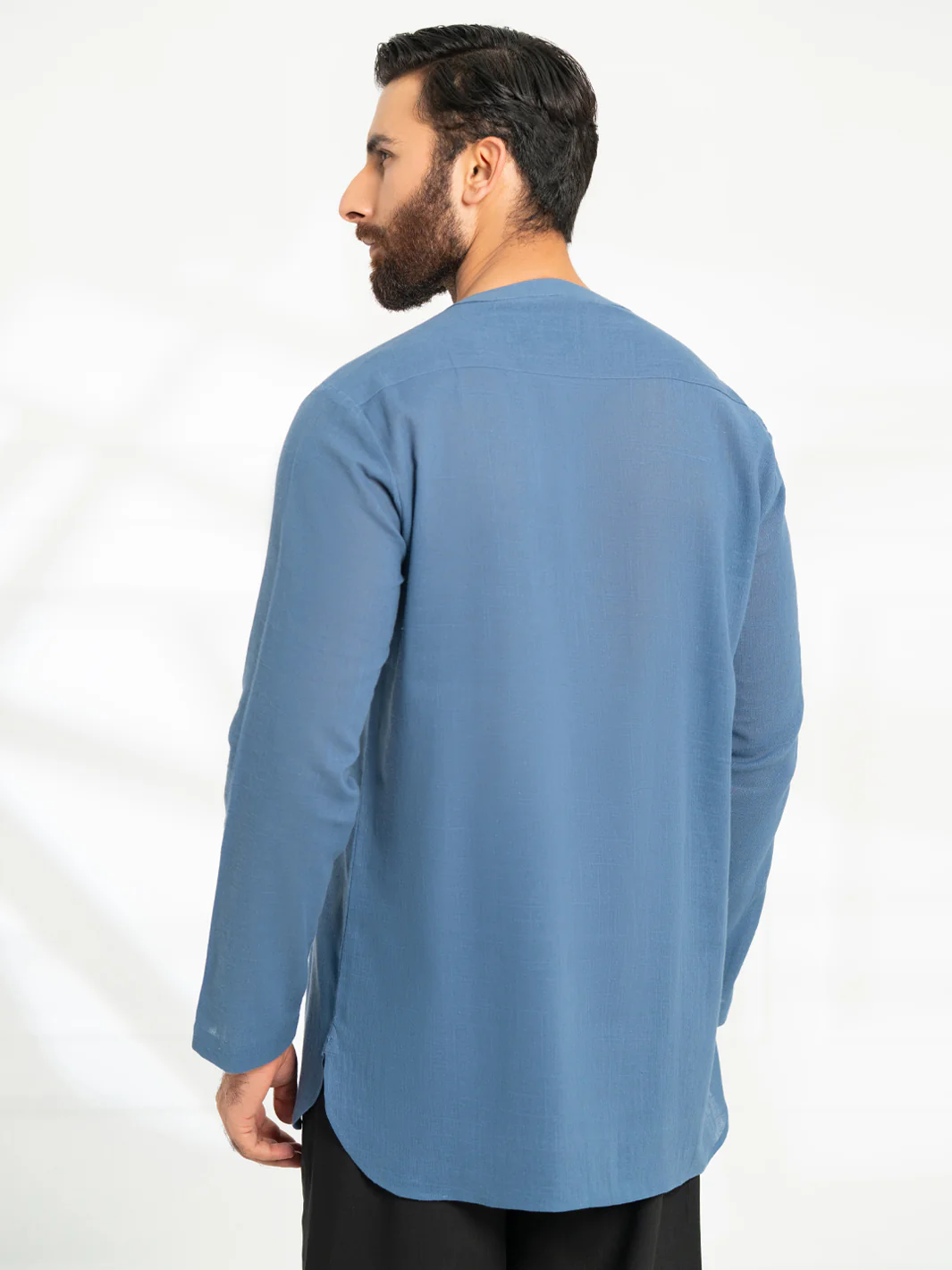 DARK BLUE COTTON KURTA | AL-K-1294/AM-15036D - Image 7