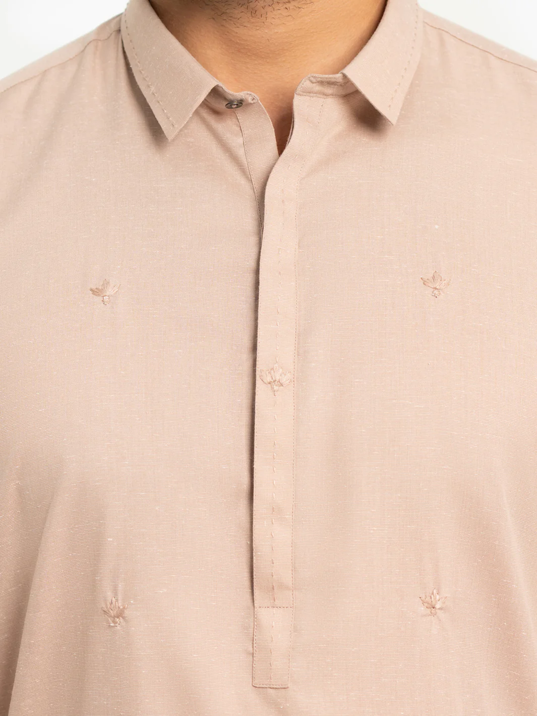 TEA PINK BLENDED KURTA | AL-K-1295A/AM-6306-A1 - Image 4