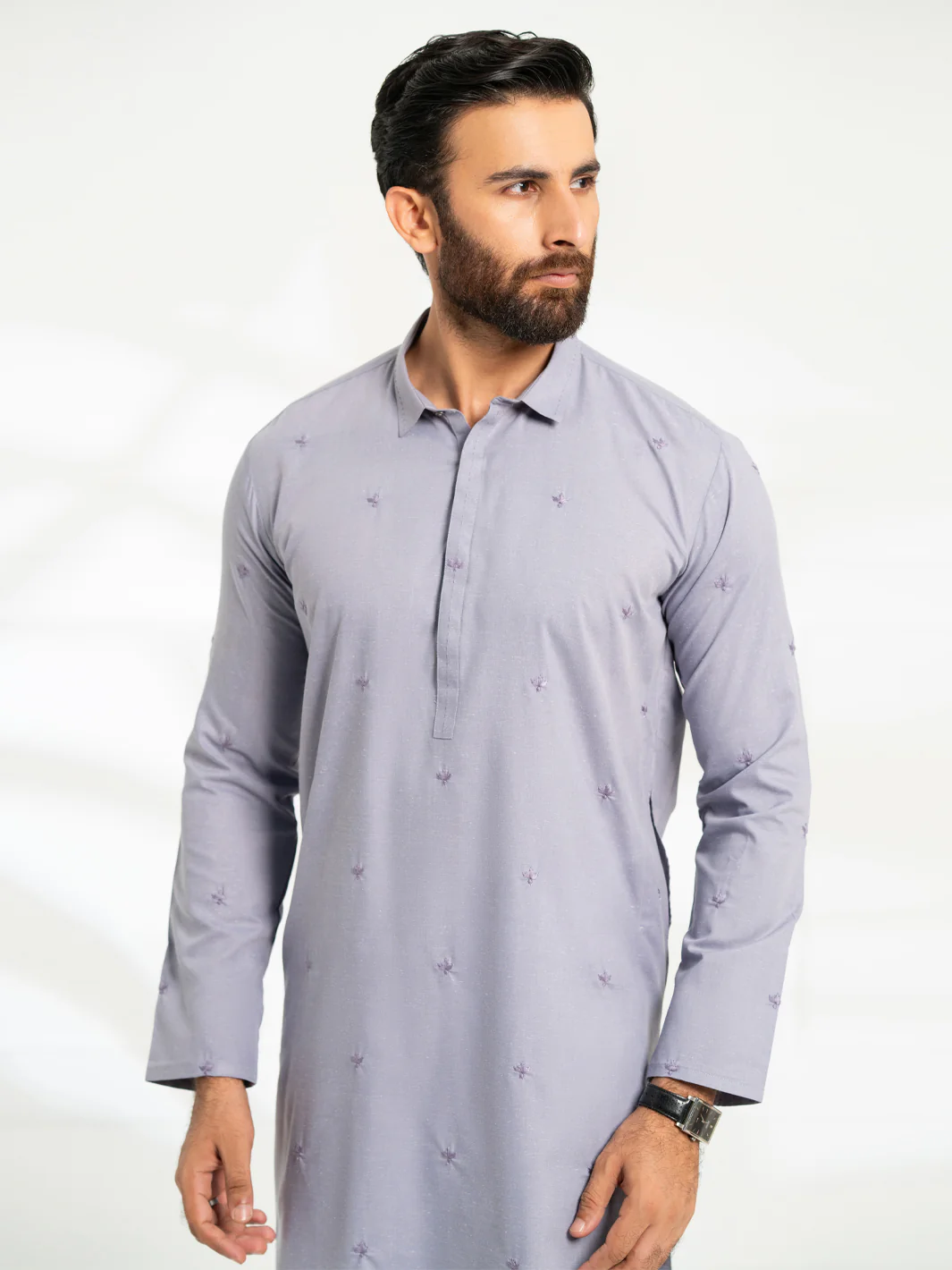 LAVENDER BLENDED KURTA | AL-K-1295C/AM-6306-D1 - Image 2