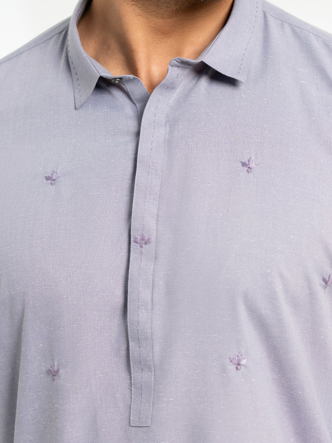 LAVENDER BLENDED KURTA | AL-K-1295C/AM-6306-D1 - Image 4