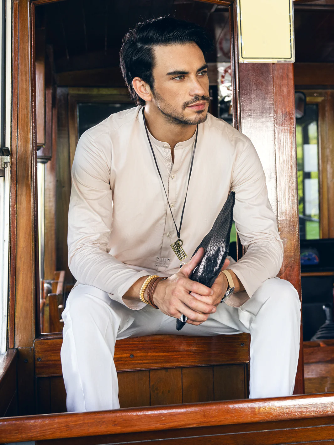 CREAM KURTA | AL-K-US-24-1139A - Image 3