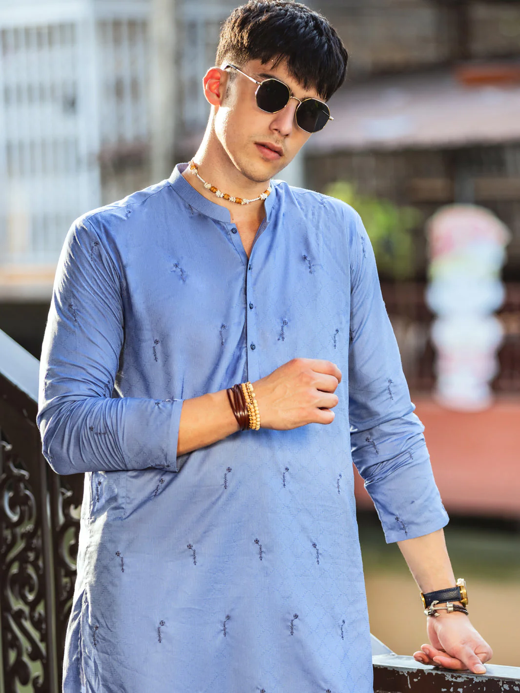 BLUE KURTA | AL-K-US-24-1147B - Image 4