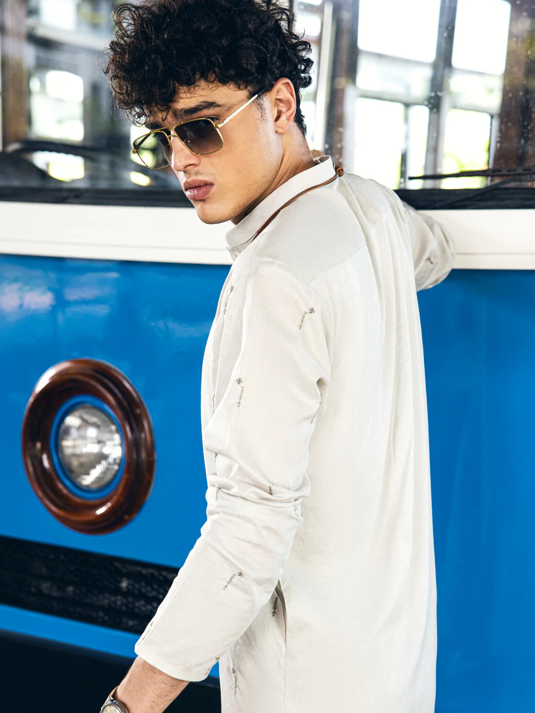 LIGHT GREY KURTA | AL-K-US-24-1147C - Image 2