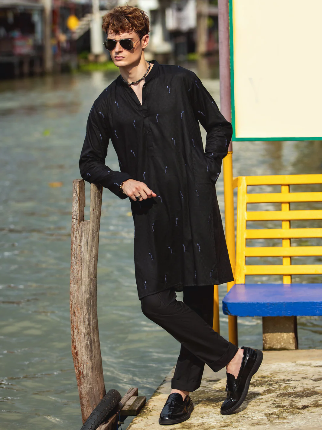 BLACK KURTA | AL-K-US-24-1147D - Image 3