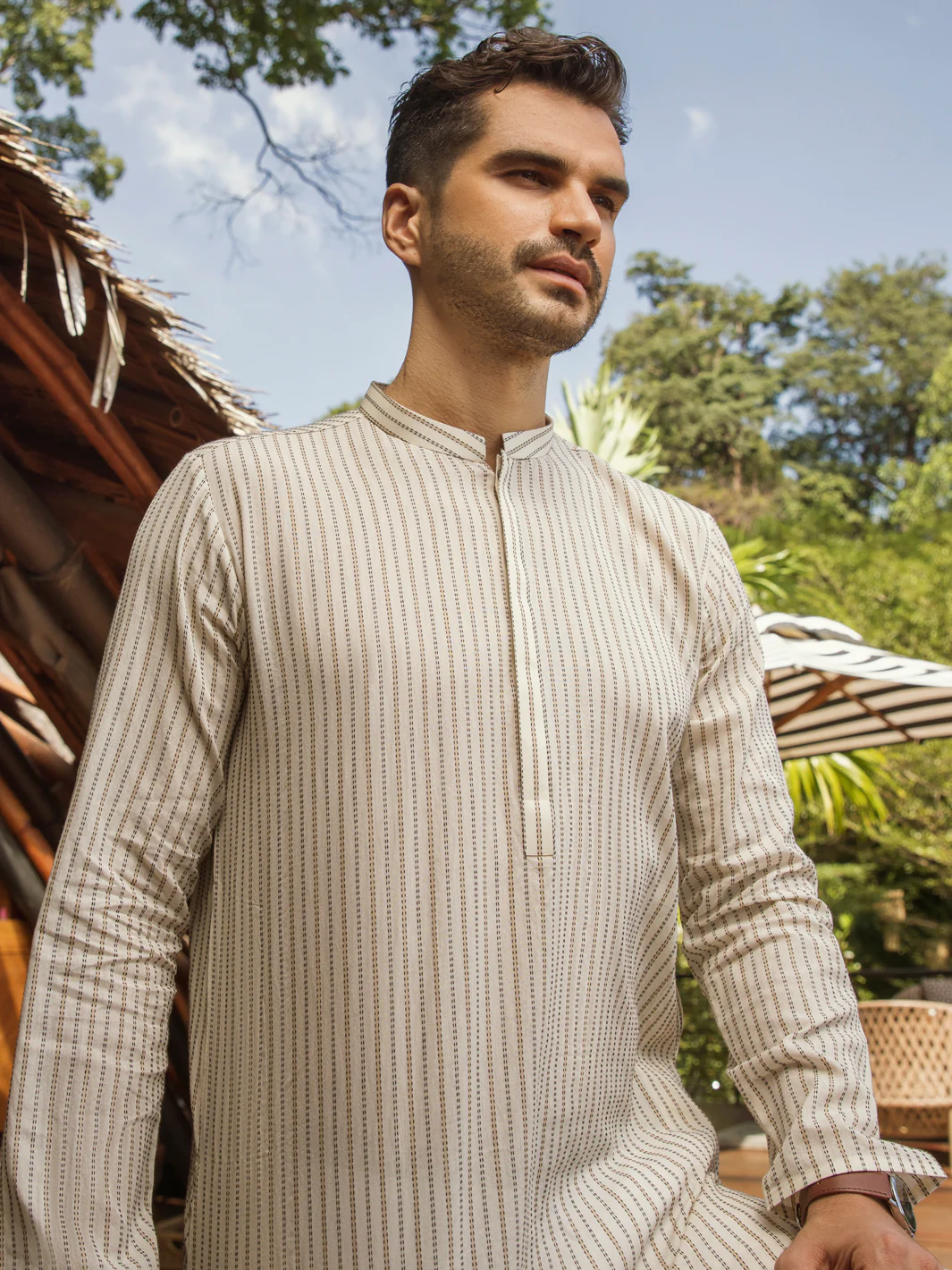 CREAM COTTON KURTA | AL-K-US-1001/DMR-3249A - Image 3