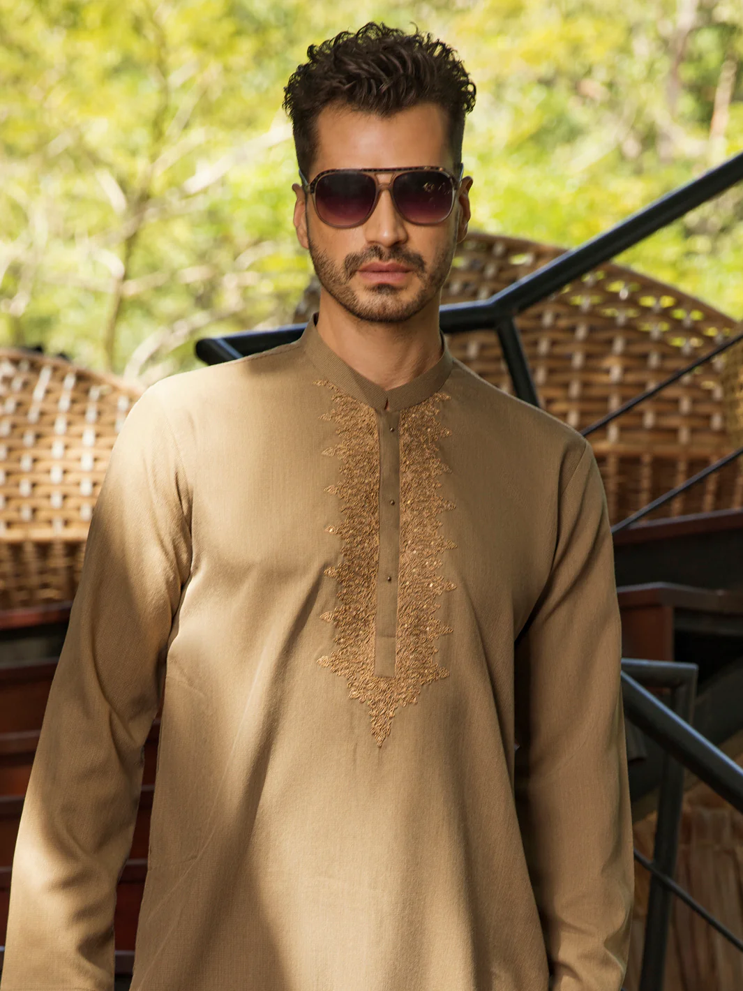 GREEN VISCOSE KURTA | AL-K-US-1006/AM-5040A - Image 2