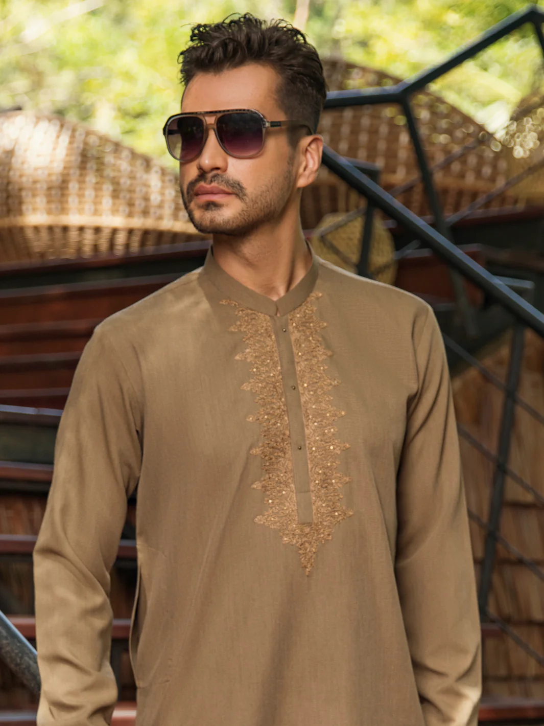 GREEN VISCOSE KURTA | AL-K-US-1006/AM-5040A - Image 4