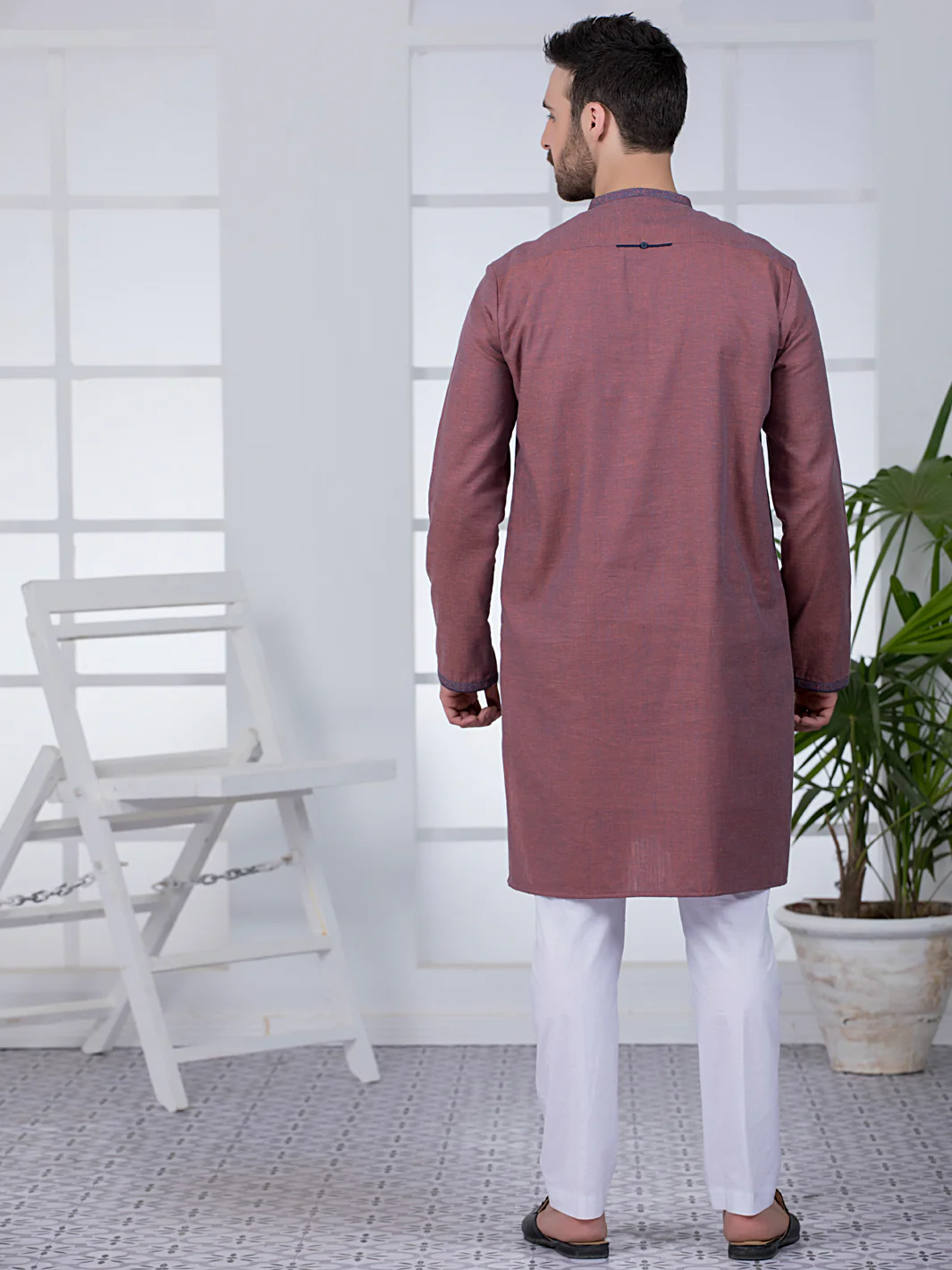 DARK PINK COTTON KURTA | AL-K-US-1012/JJ-4836D - Image 4