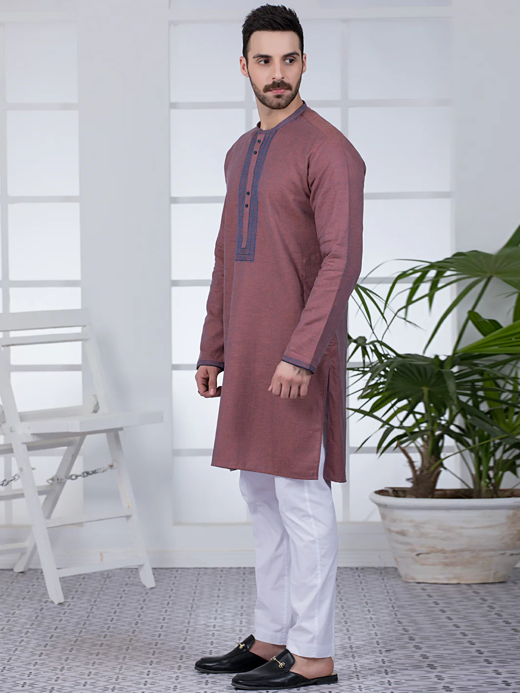 DARK PINK COTTON KURTA | AL-K-US-1012/JJ-4836D - Image 5