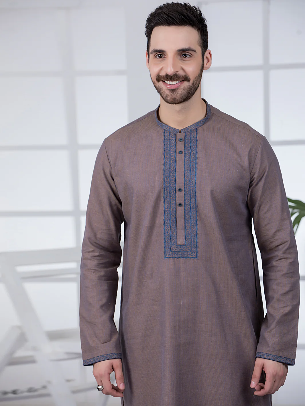 BROWN COTTON KURTA | AL-K-US-1013/JJ-4836E - Image 4