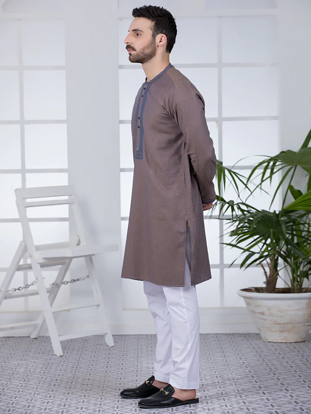 BROWN COTTON KURTA | AL-K-US-1013/JJ-4836E - Image 5
