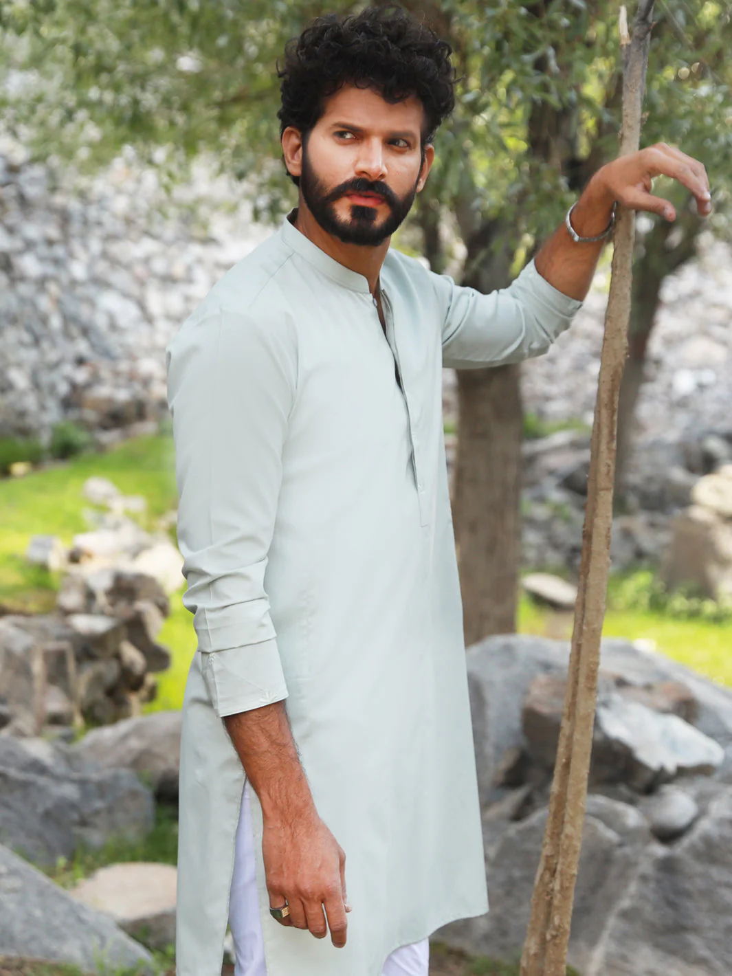 MINT GREEN VISCOSE KURTA | AL-K-US-1016/AM-5045C - Image 3