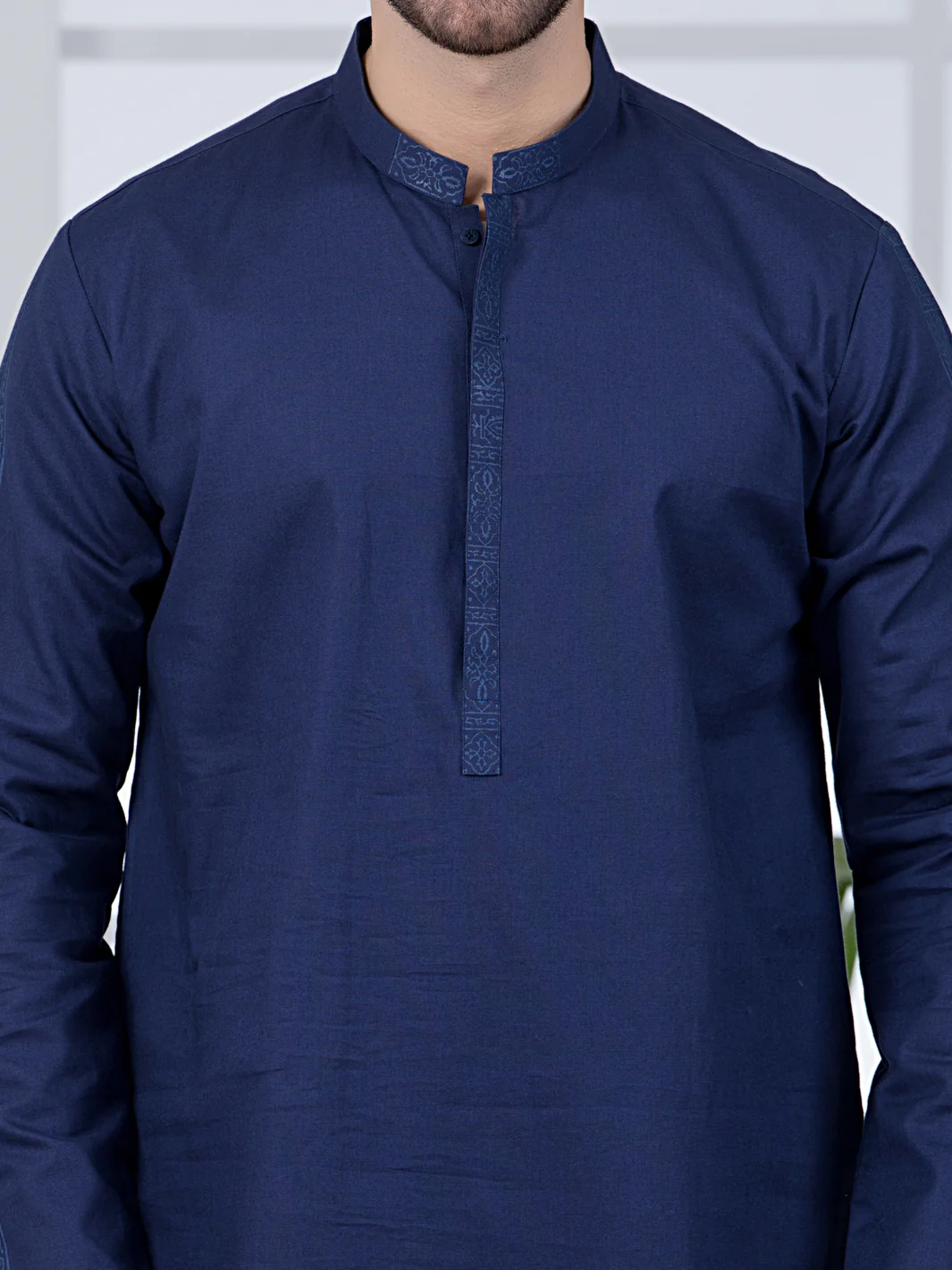 DARK BLUE COTTON KURTA | AL-K-US-1020/AM-5070C - Image 2