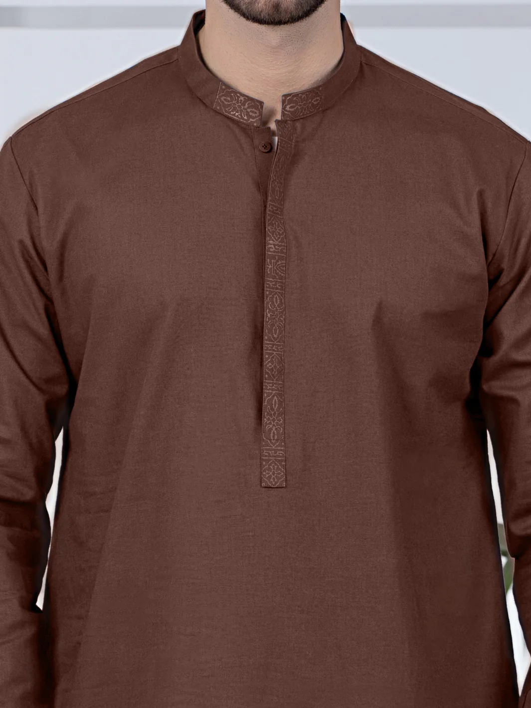 BROWN COTTON KURTA | AL-K-US-1021/AM-5070D - Image 2