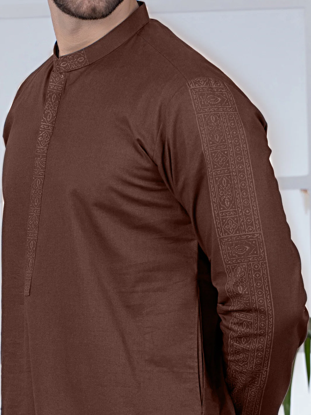 BROWN COTTON KURTA | AL-K-US-1021/AM-5070D - Image 6