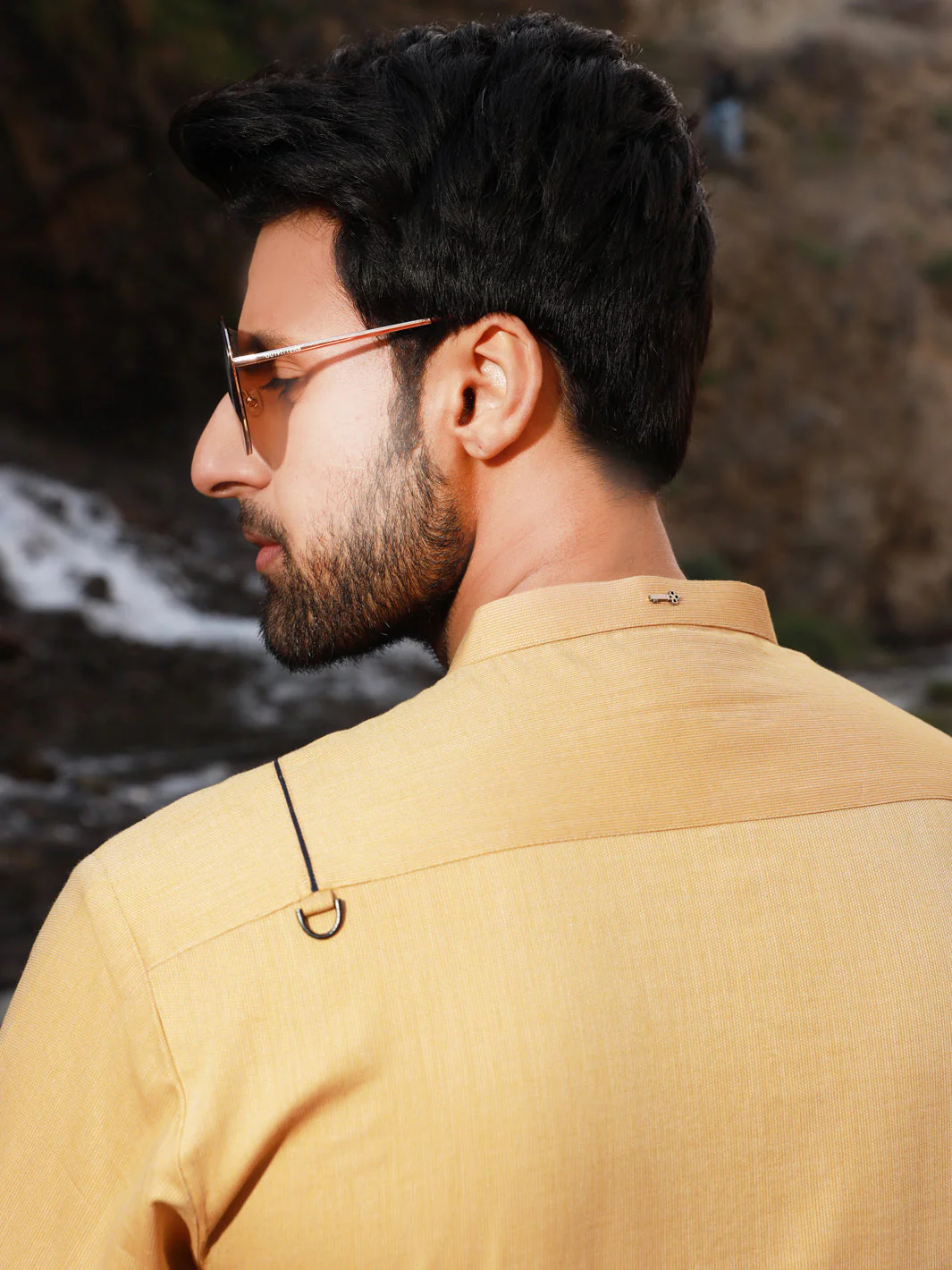 YELLOW COTTON KURTA | AL-K-US-1023/AM-928-1A - Image 3