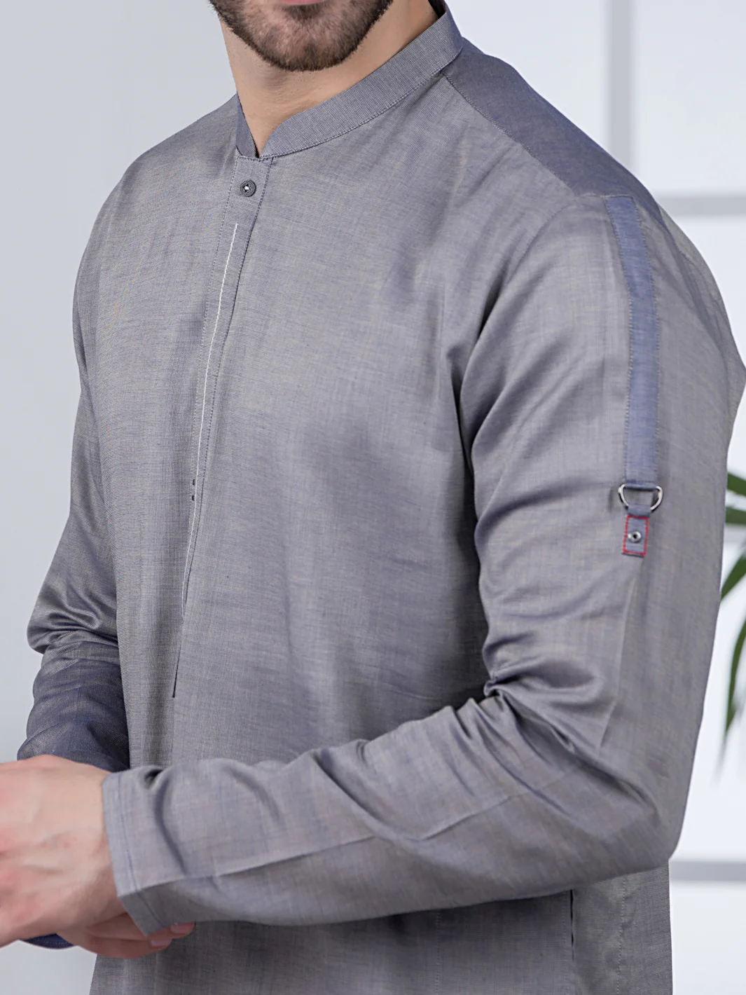 GREY COTTON KURTA | AL-K-US-1028/AM-924-1D - Image 2