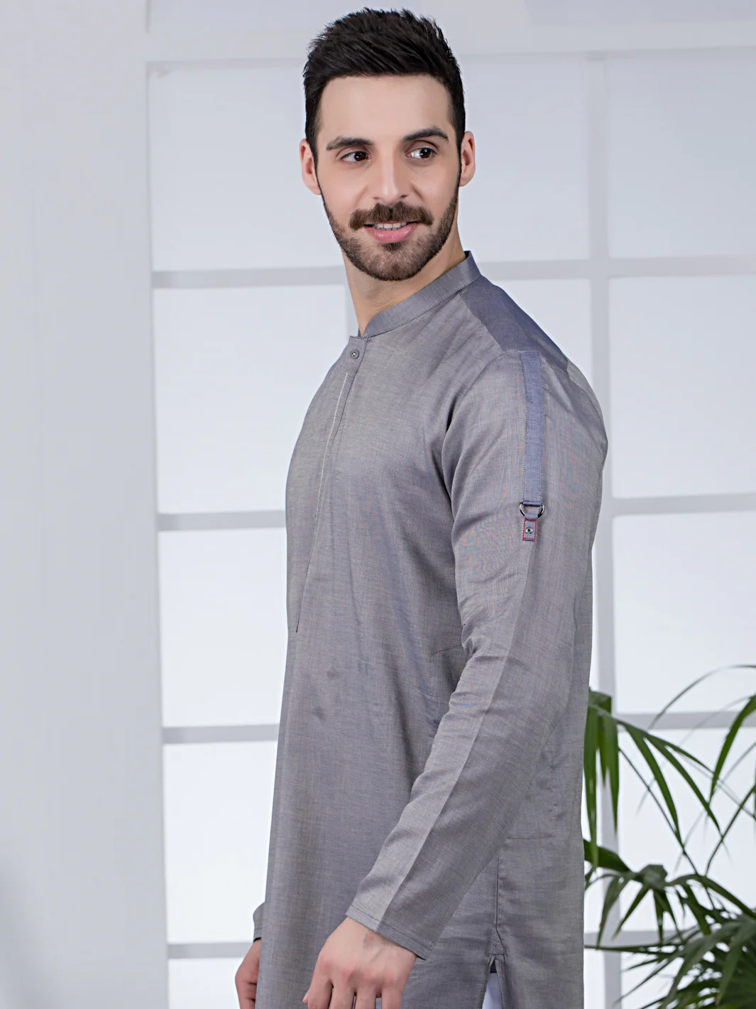 GREY COTTON KURTA | AL-K-US-1028/AM-924-1D - Image 3