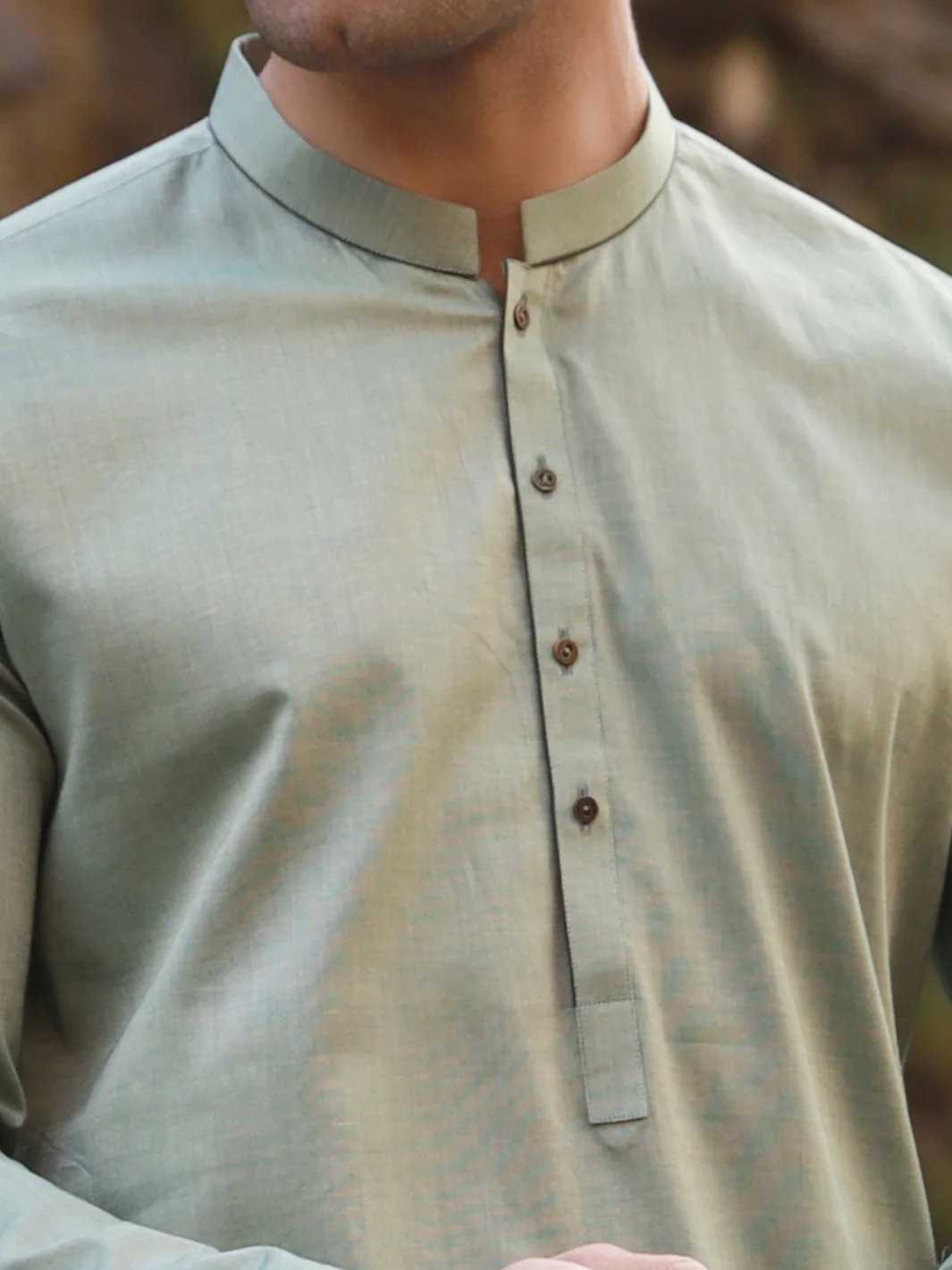 GREEN COTTON KURTA | AL-K-US-1029/AM-924-1A - Image 2