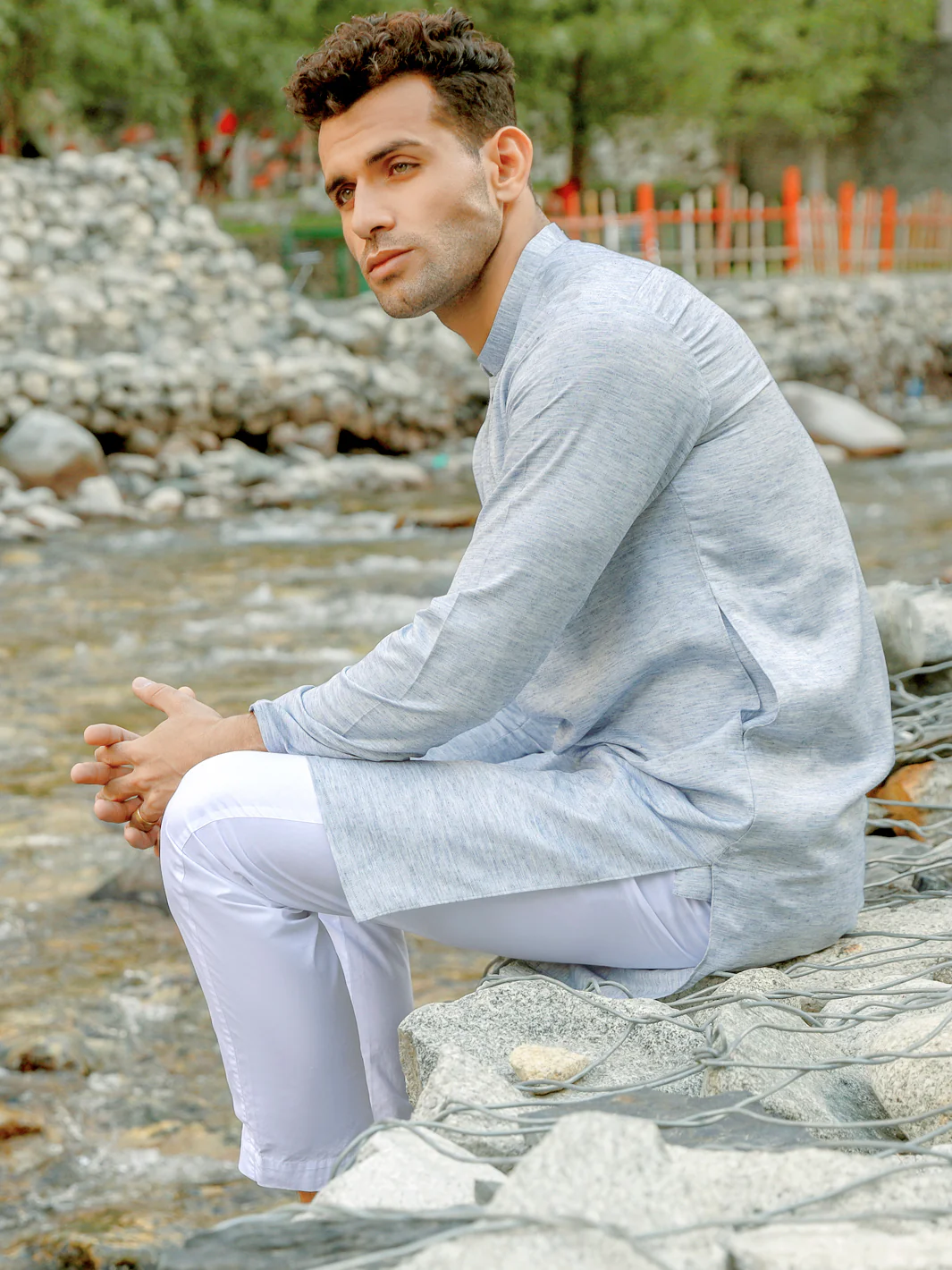 LIGHT BLUE KURTA | AL-K-US-1031/AM-5082B - Image 4