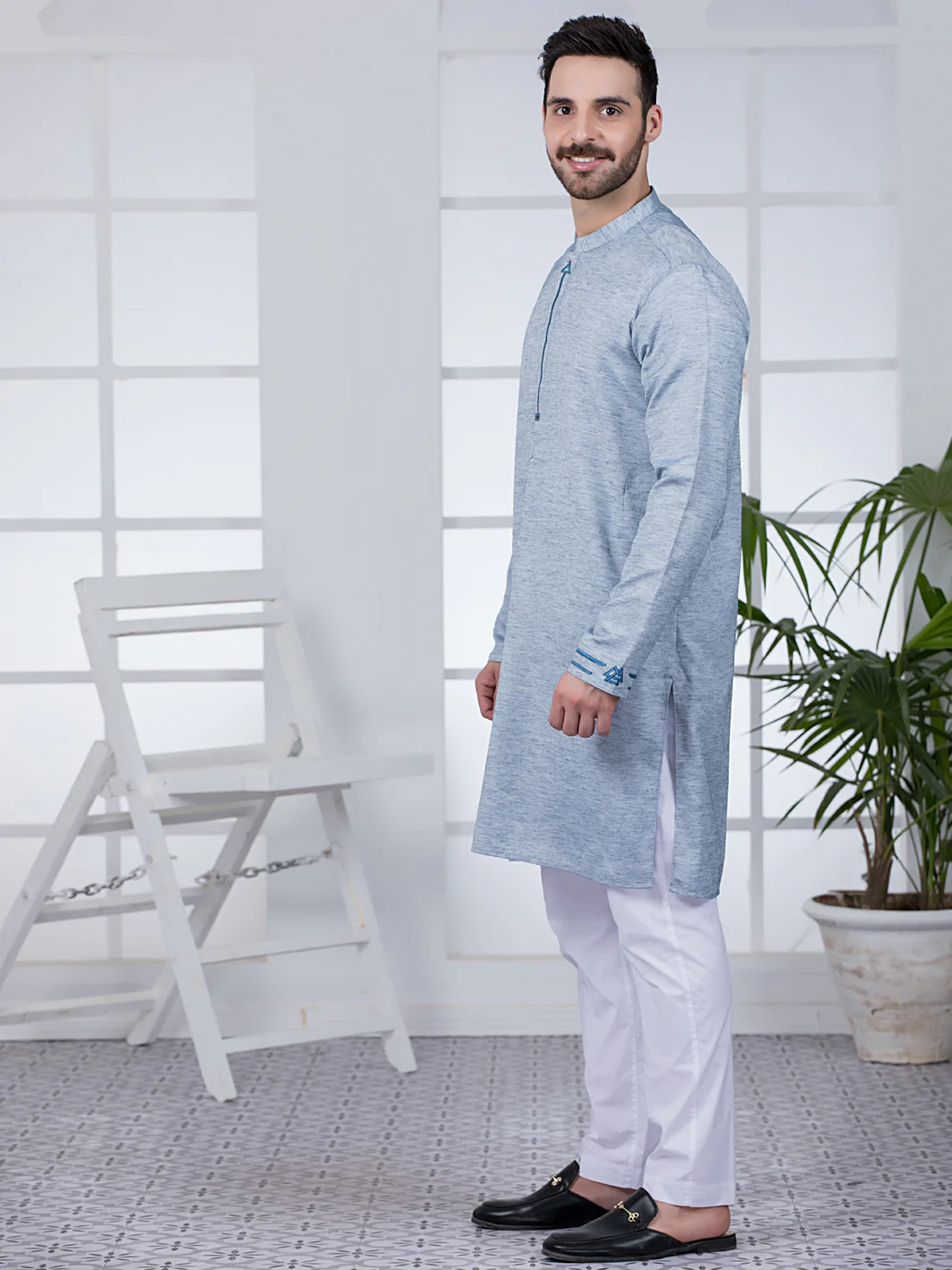 BLUE KURTA | AL-K-US-1032/AM-5082C - Image 4