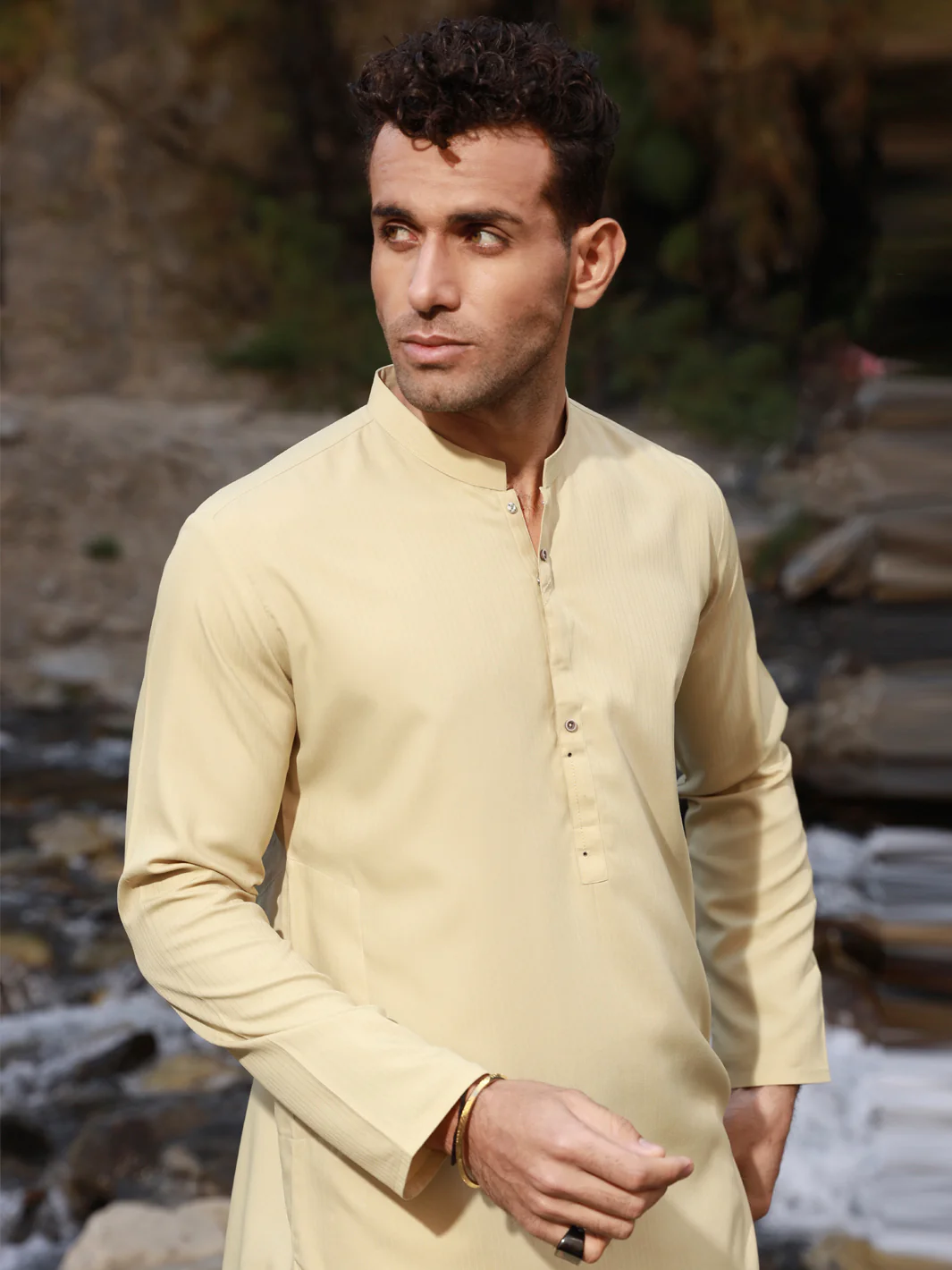 LIGHT GREEN VISCOSE KURTA | AL-K-US-1036/AM-5075B - Image 3