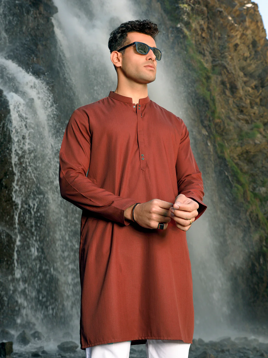 RED VISCOSE KURTA | AL-K-US-1038/AM-5075D - Image 3