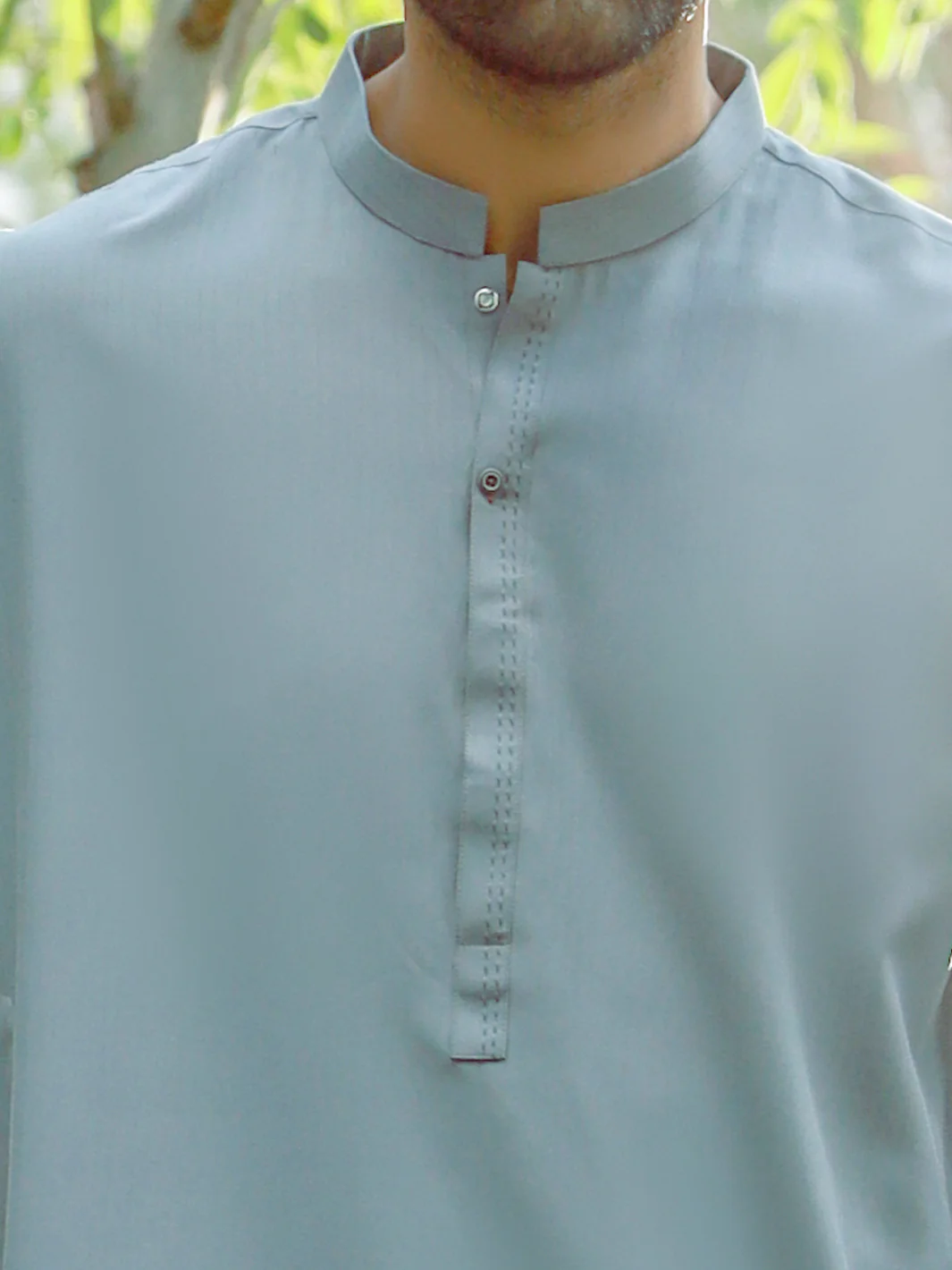 GREY VISCOSE KURTA | AL-K-US-1039/AM-5075G - Image 2