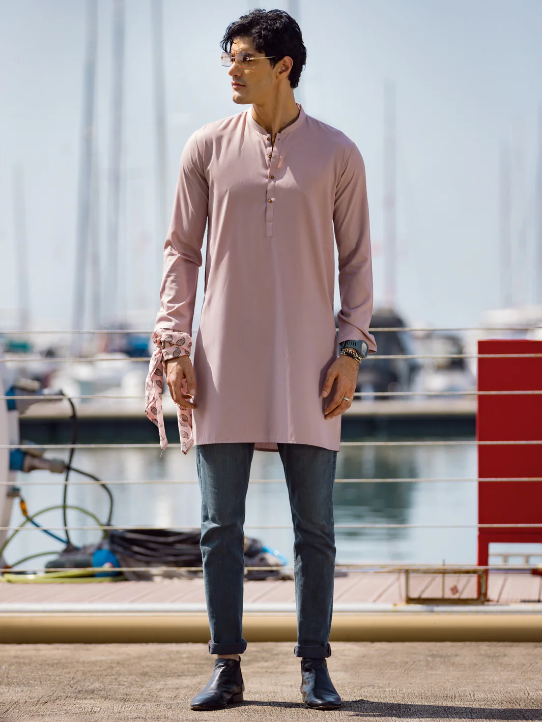 PINK VISCOSE KURTA | AL-K-US-1046/AM-5075E