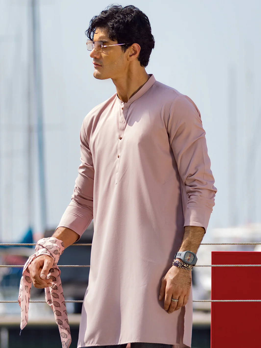 PINK VISCOSE KURTA | AL-K-US-1046/AM-5075E - Image 2
