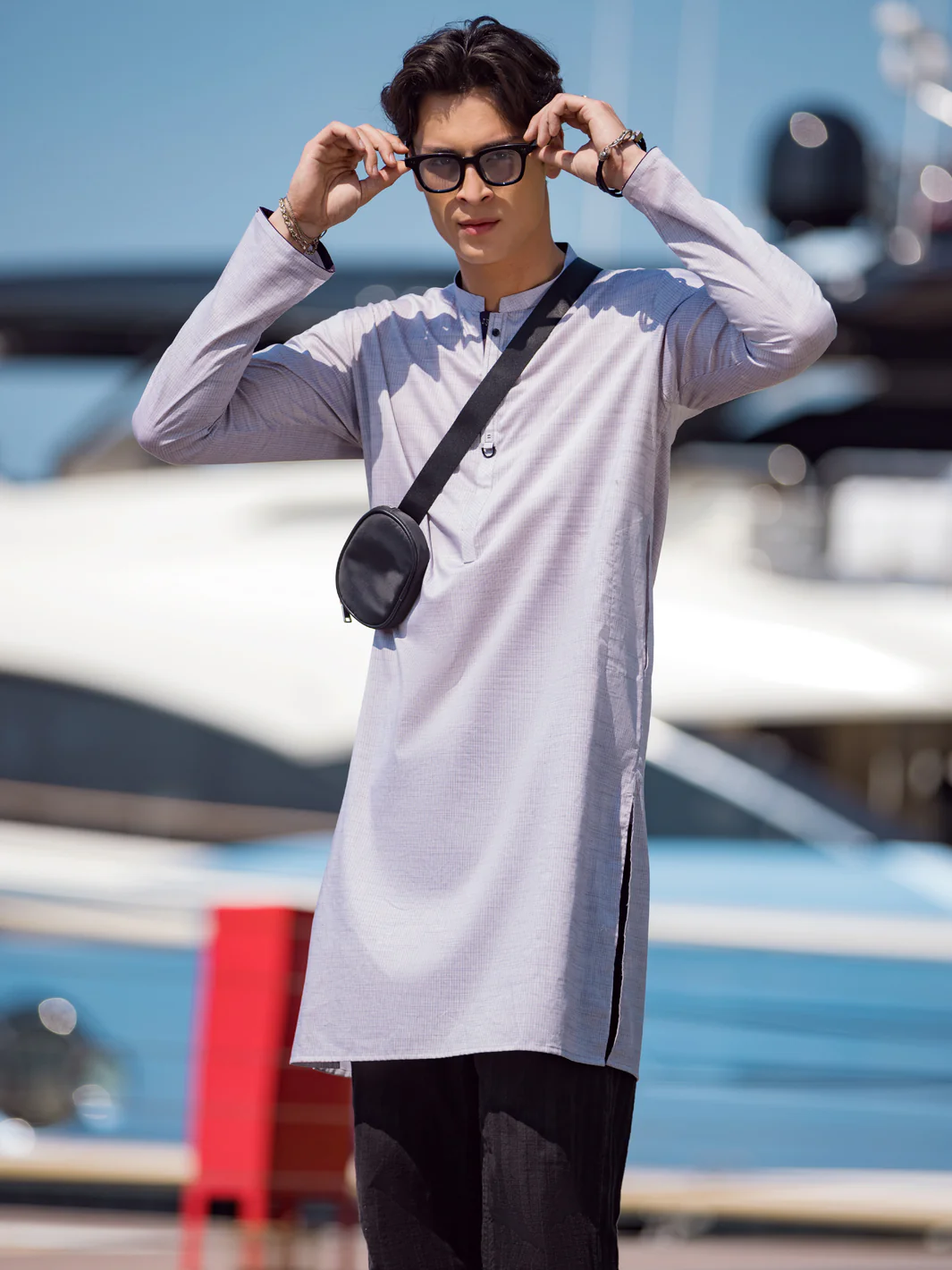 LIGHT PURPLE COTTON KURTA | AL-K-US-1052/AM-5076C - Image 5