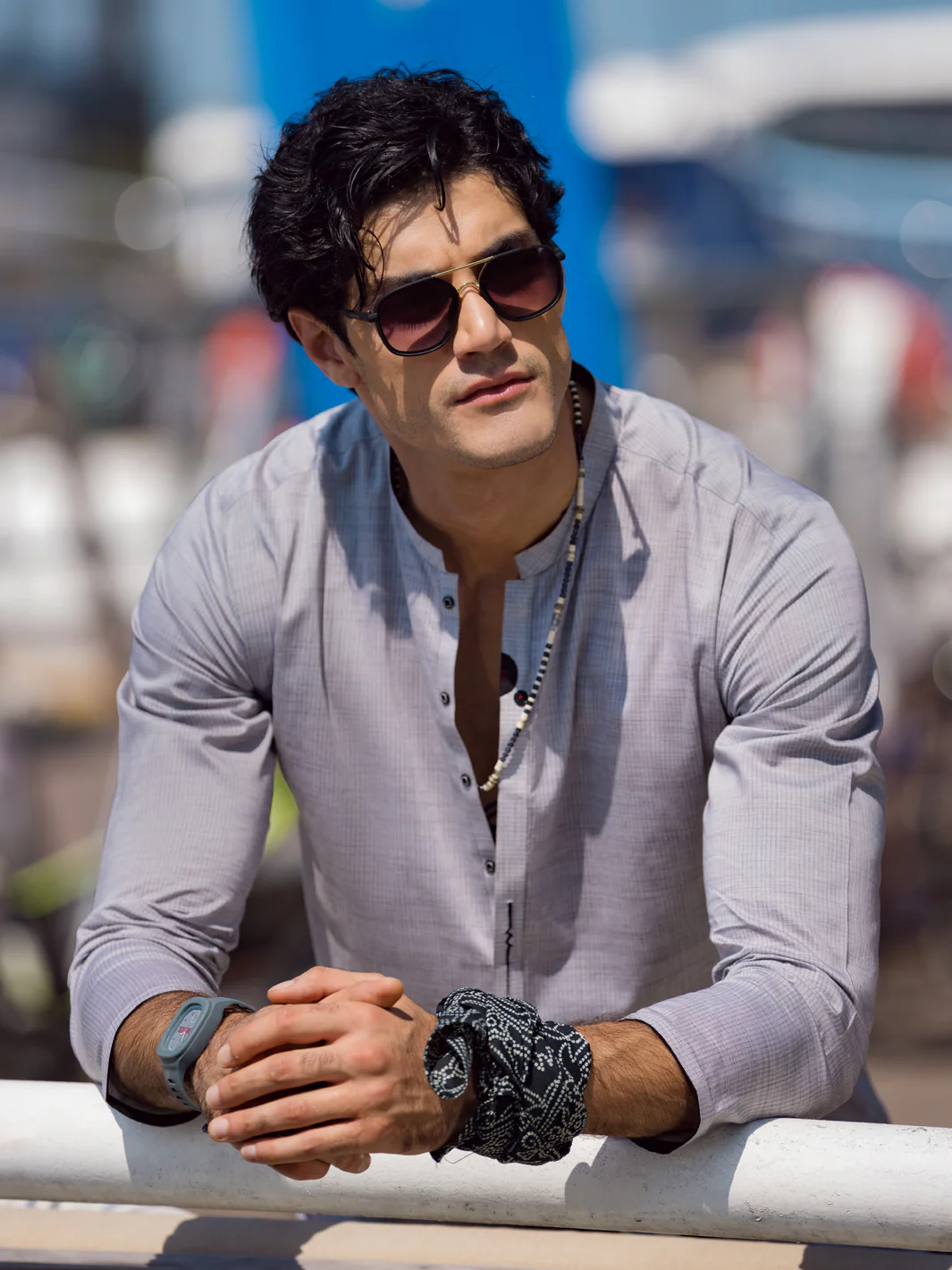 GREY COTTON KURTA | AL-K-US-1053/AM-5076D - Image 2