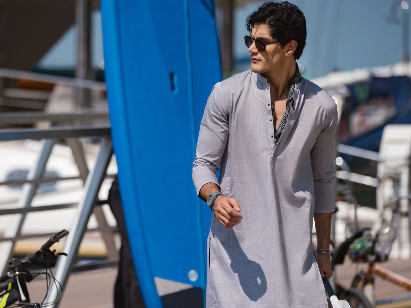 GREY COTTON KURTA | AL-K-US-1053/AM-5076D - Image 6
