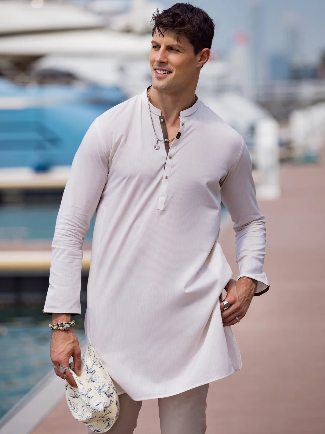 CREAM COTTON KURTA | AL-K-US-1054/AM-5076A - Image 5