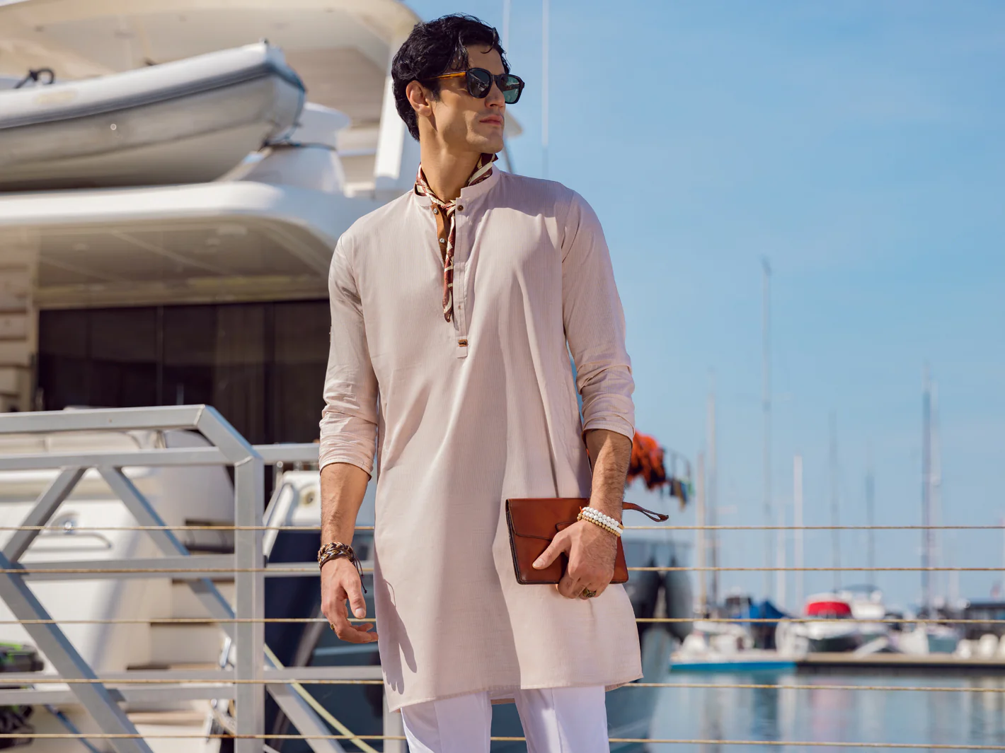 PEACH COTTON KURTA | AL-K-US-1055/AM-5076B - Image 5