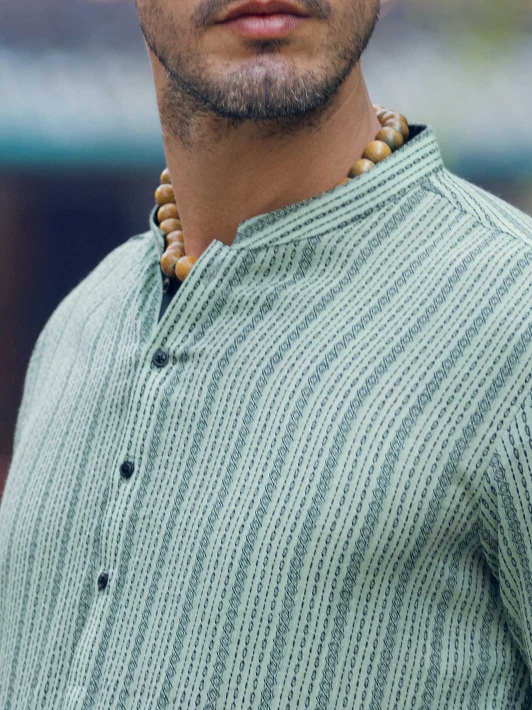 GREEN COTTON KURTA | AL-K-US-1057/AM-5071B - Image 2