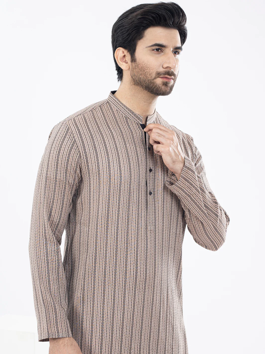 BROWN COTTON KURTA | AL-K-US-1058/AM-5071C - Image 4
