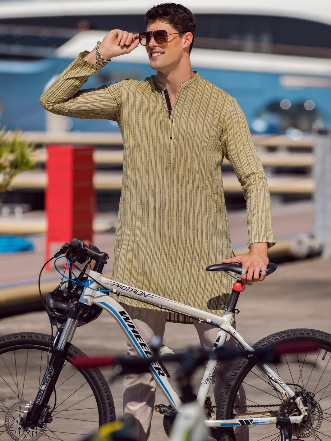 OLIVE GREEN COTTON KURTA | AL-K-US-1059/AM-5071D